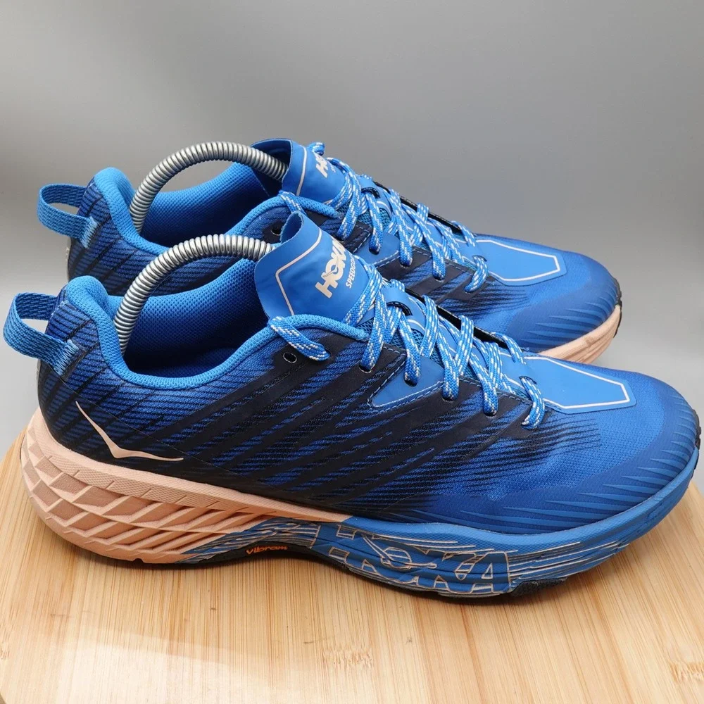 Hoka Shoes Mens 9.5 Womens 11 Blue Speedgoat 4 Trail Running 1106527 IBBA